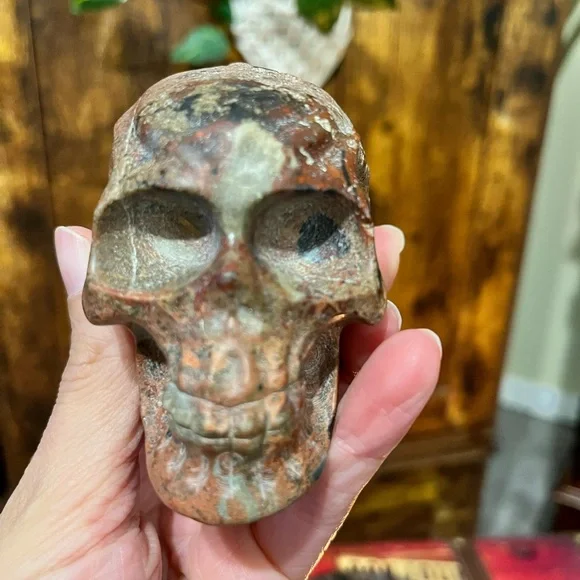 Red Jasper Skull